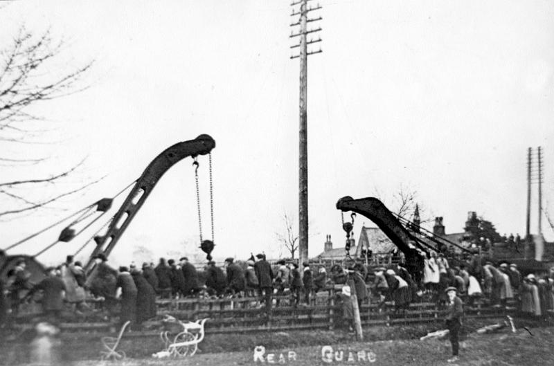 Derailment at Hospital Bridge c1918.JPG - Derailment at the Cattle Docks by Hospital Bridge C. 1918 - Midland Railway Company. ( Does anyone have any more details ?)